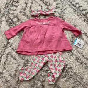 Pink floral 3 piece outift